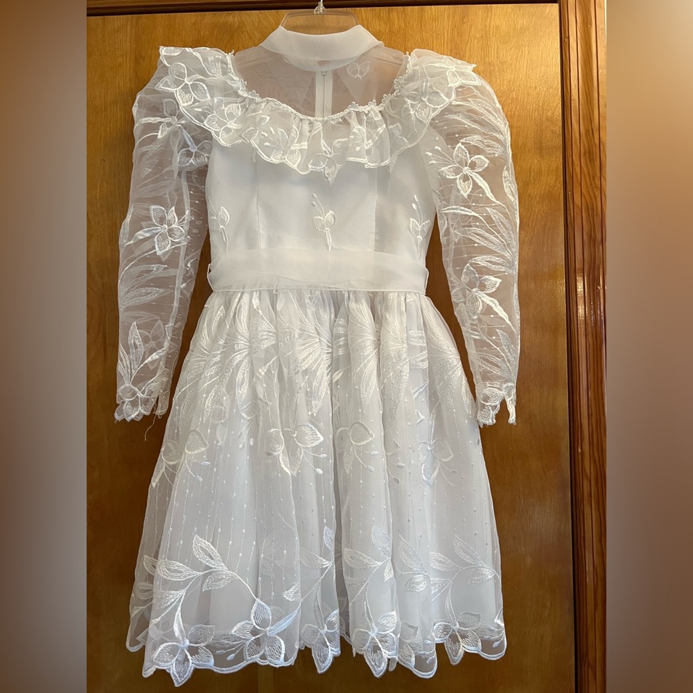 Girls communion flower girl dress custom